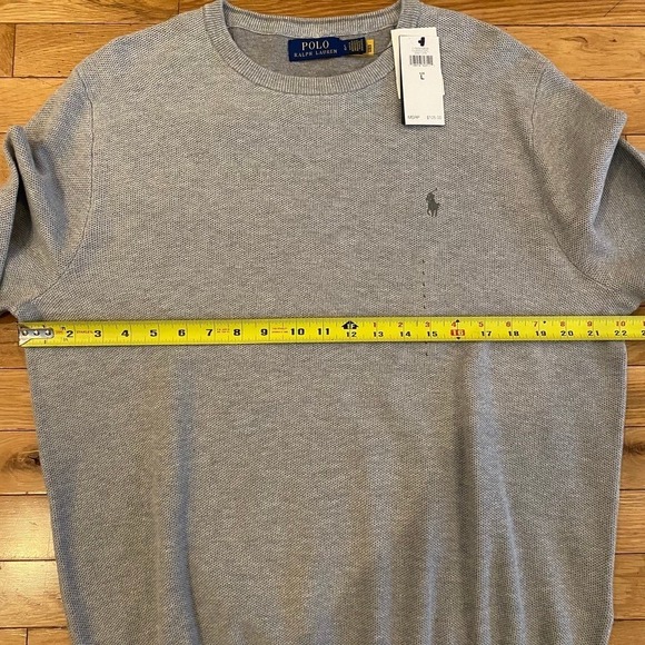 Polo Ralph Lauren Mens Classic Fit Crewneck Sweater Gray Size Large MSRP $125 - Picture 4 of 5